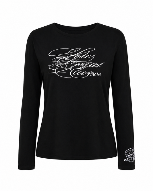 Black long-sleeved tee