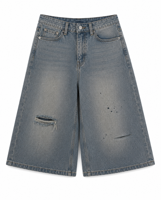 Long denim short