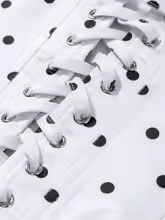 White polka dots set